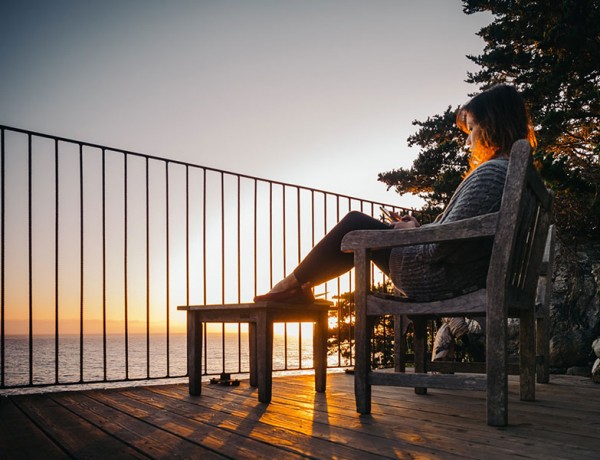 A woman thinking about how to tell the man she's with that she doesn't want kids.