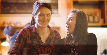 Two women on a first date.