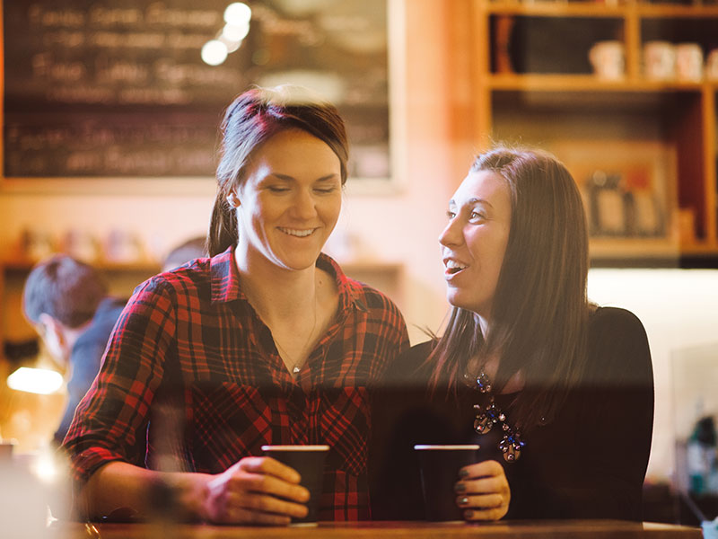 Two women on a first date.