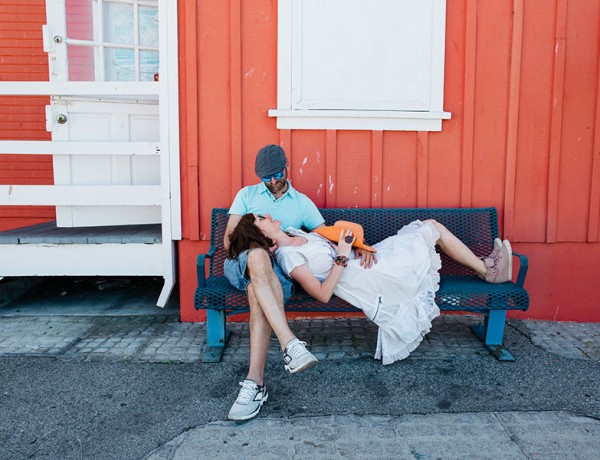 A woman in her 30s on a date.