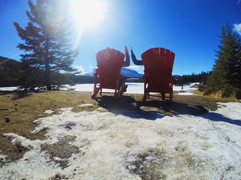 A couple having an adventurous date.