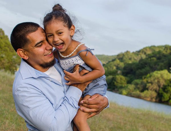 A man with his daughter who can tell you a few things about how to date a single parent.