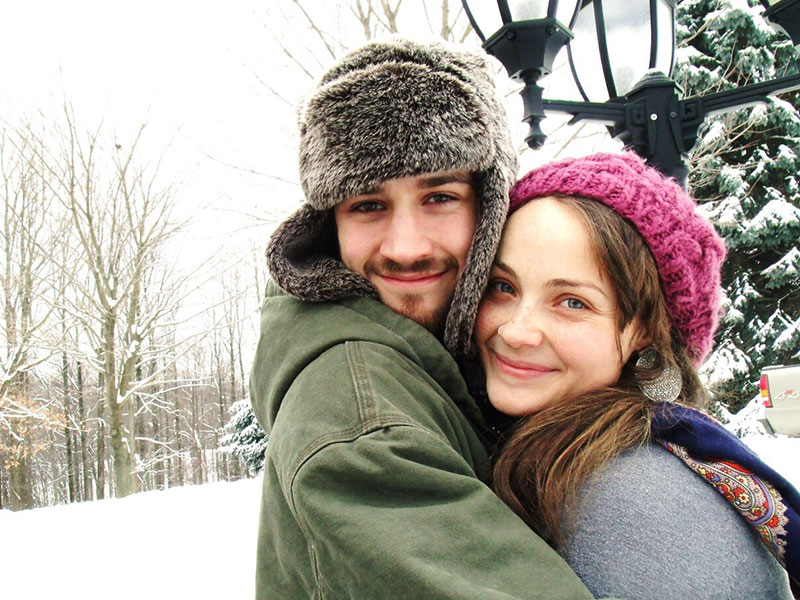 A happy, hugging couple who took some good new relationship advice to start things right.