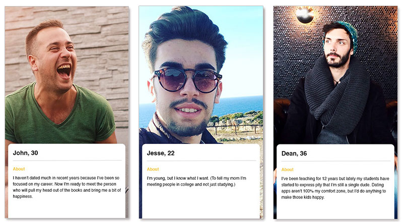 examples of online dating profile for guys