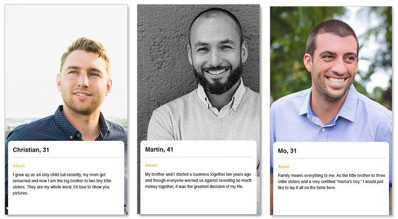 male online profile examples