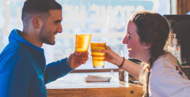 A guy using one of these effective pick up lines to start a conversation with a stranger.