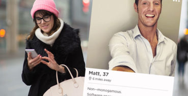 A woman on a dating app thinking about being with someone who's non-monogamous.