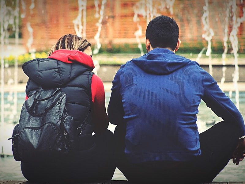 Couple discussing when partner has anxiety